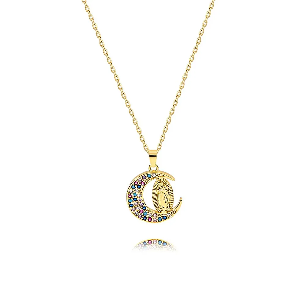 Fashion Retro Style Gold Virgencita Necklace