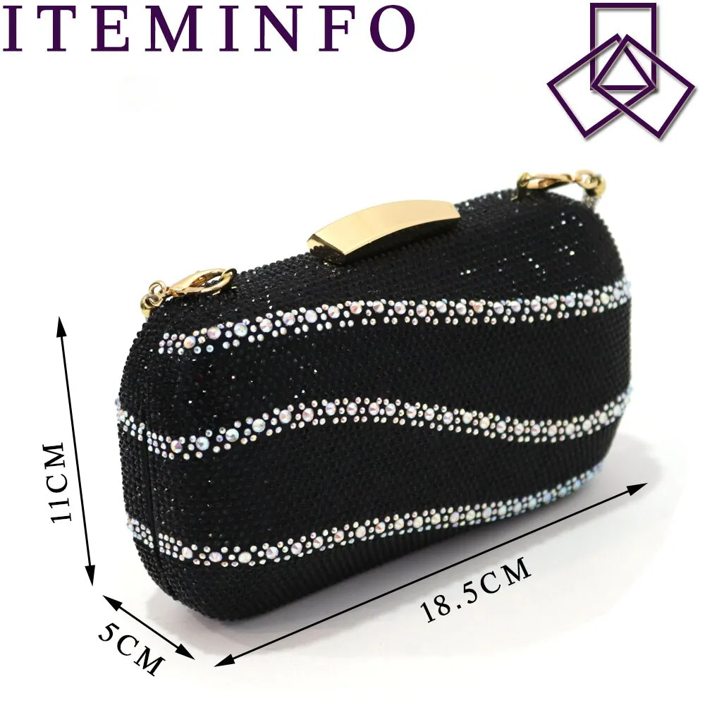 Fashionable New Design CR381 Italian Ladies Shoes and Bag to Match Classics Style Decorate with Rhinestone for Wedding Party