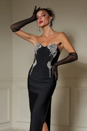 Faustina Black Charm Evening Dress