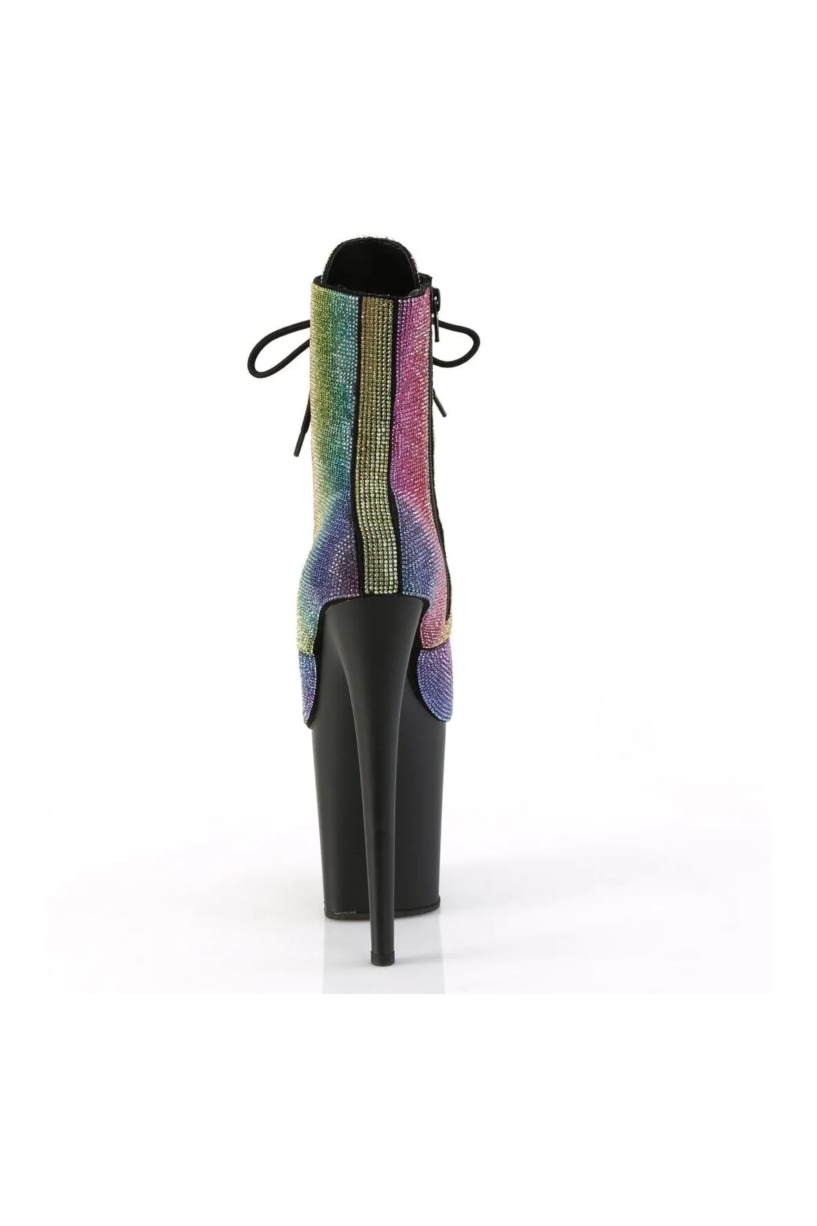 FLAMINGO-1020RS Rainbow Rhinestone Ankle Boot