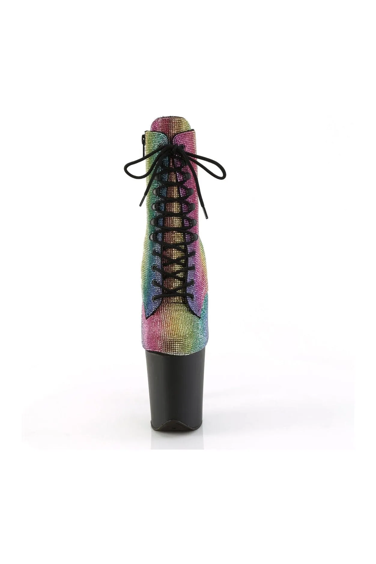 FLAMINGO-1020RS Rainbow Rhinestone Ankle Boot