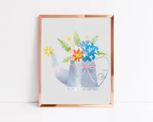 Flower Can Cross Stitch Pattern #1909