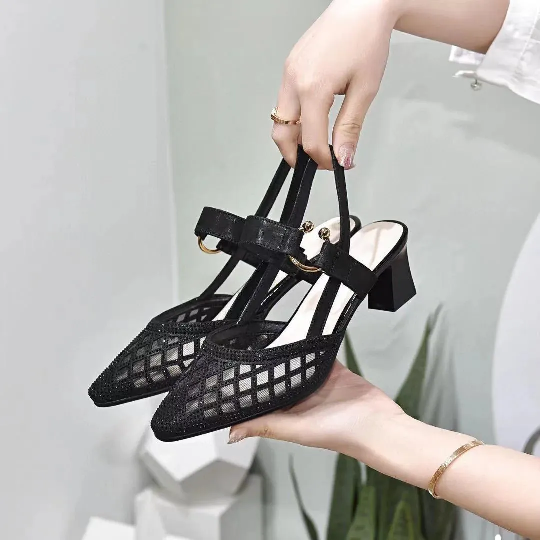 Gabriella – Elegant Pointed Leather Women’s Sandals 