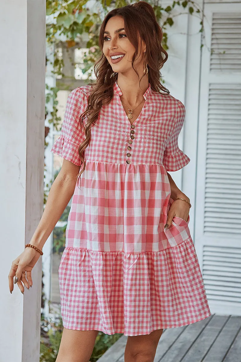 Genista French Doll Mini Dress - Pink
