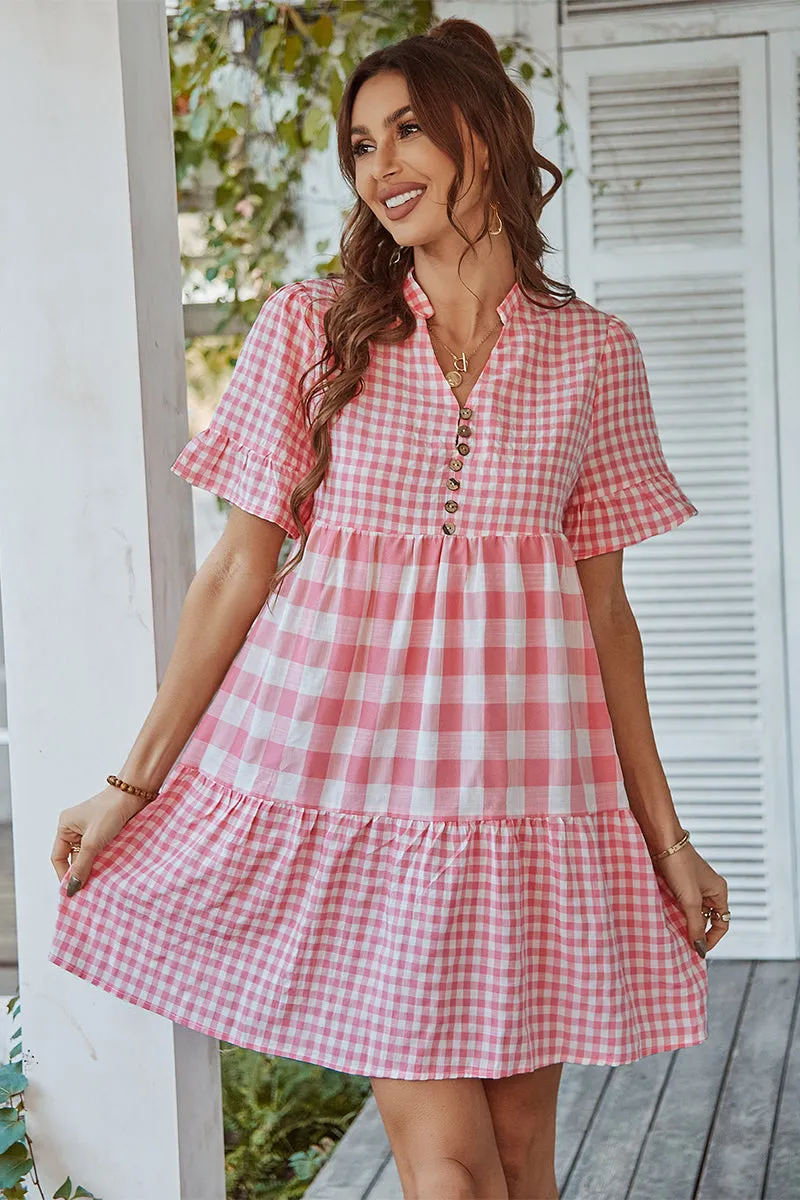 Genista French Doll Mini Dress - Pink