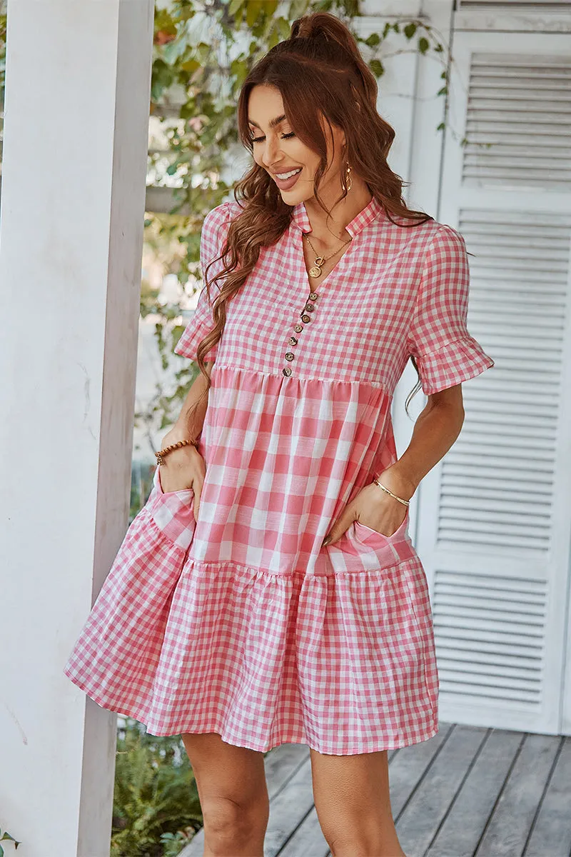 Genista French Doll Mini Dress - Pink