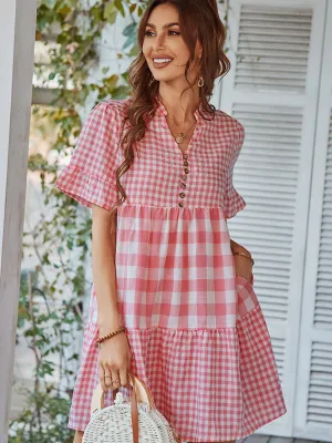 Genista French Doll Mini Dress - Pink