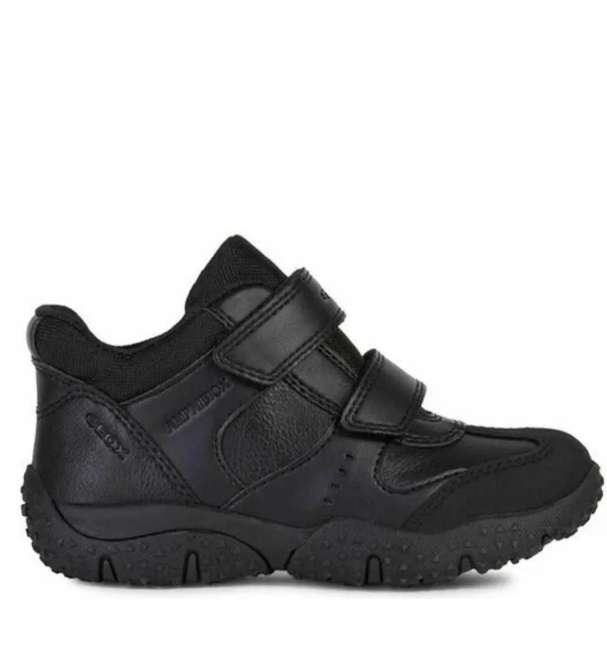 Geox Baltic - Black Riptape Waterproof School Shoe