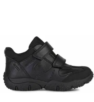 Geox Baltic - Black Riptape Waterproof School Shoe