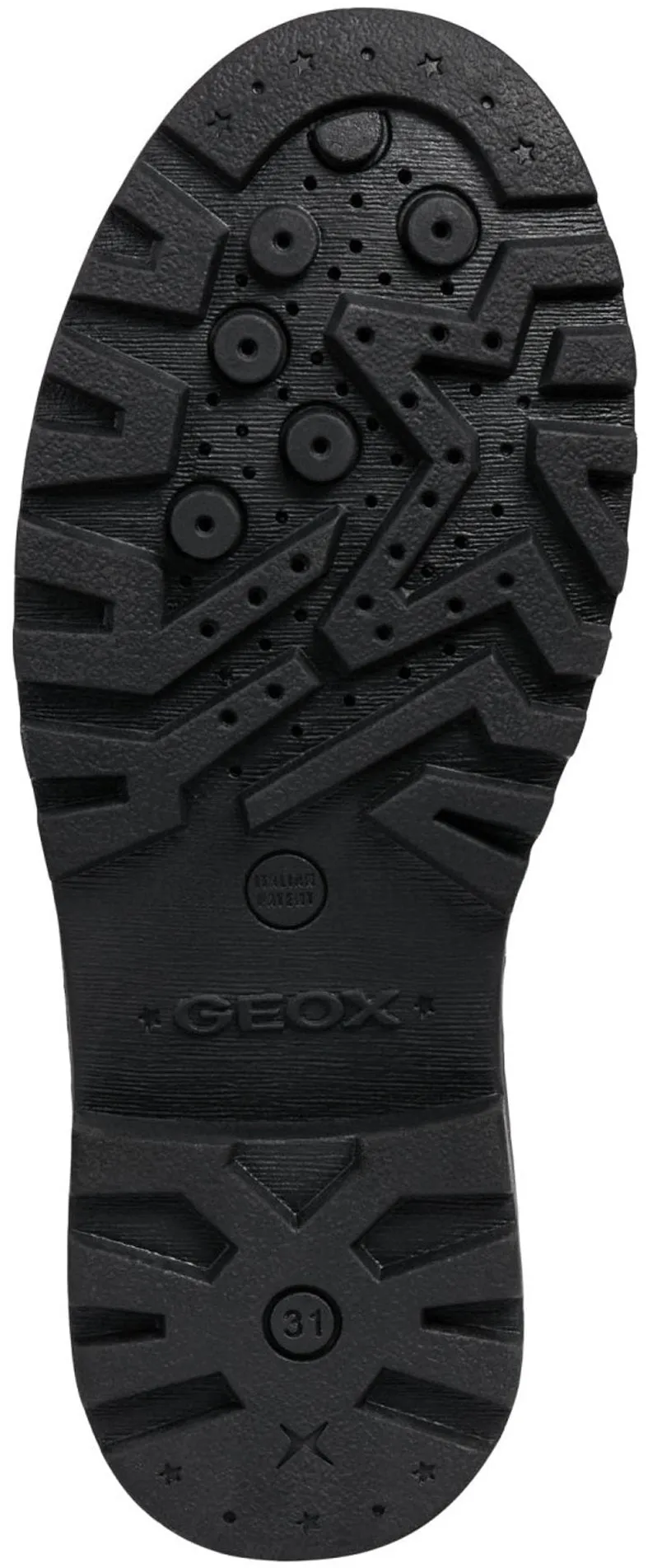 Geox Casey Patent T Bar Buckle School Shoe