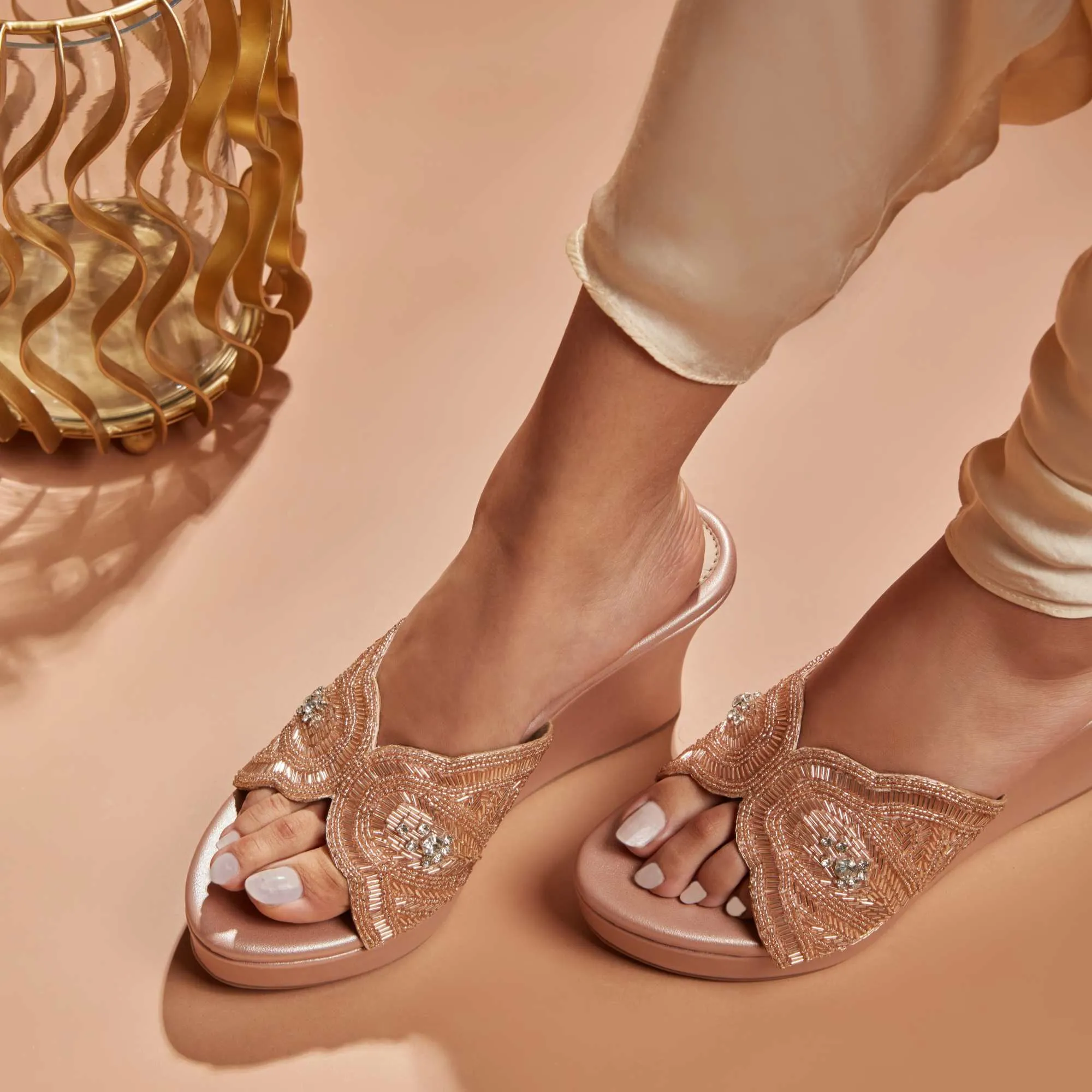 Gilded Wedges - Rose Gold