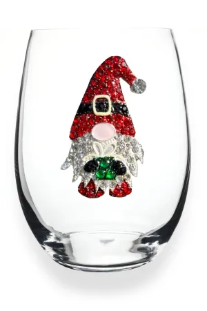 Gnome Jeweled Stemless Wine Glass