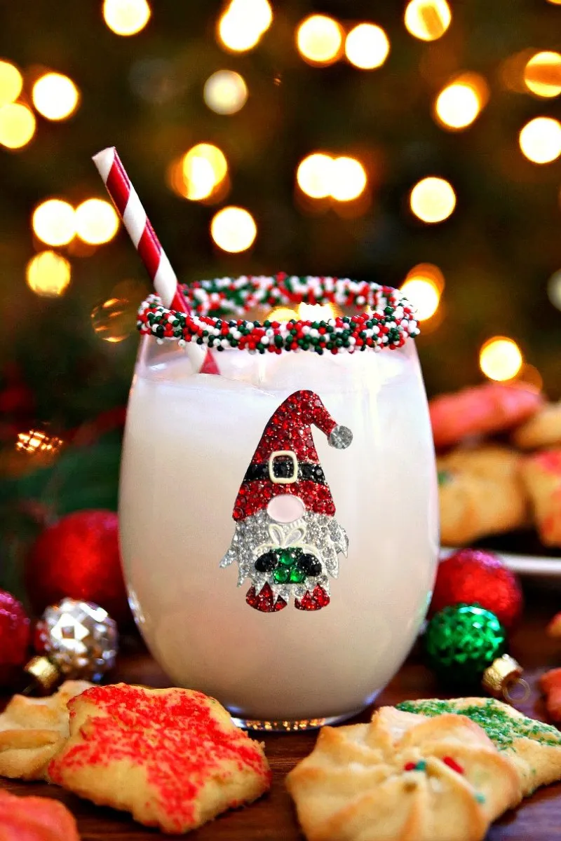 Gnome Jeweled Stemless Wine Glass