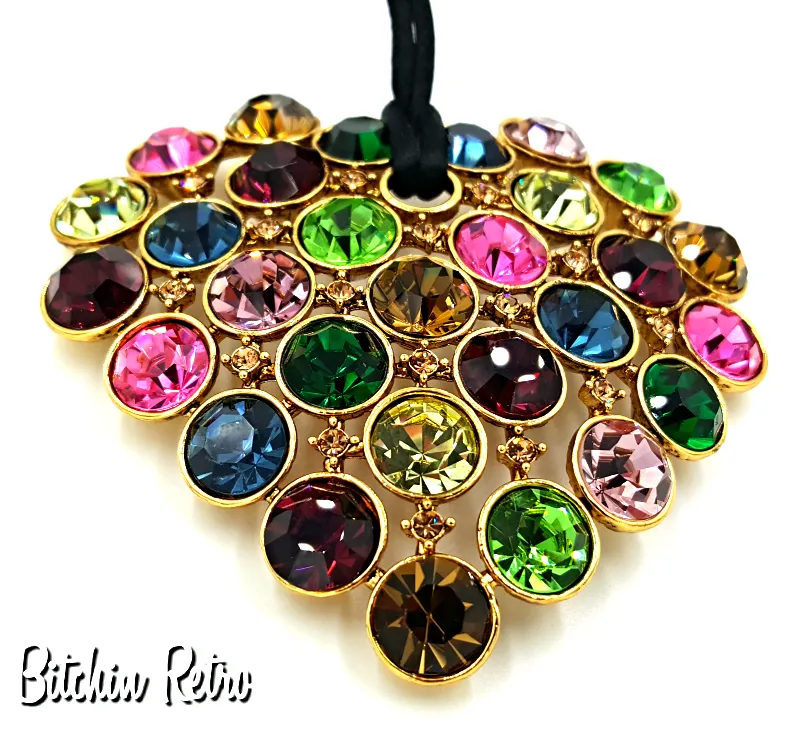 Graziano Austrian Crystal Pendant Necklace in Stunning Multi Colors
