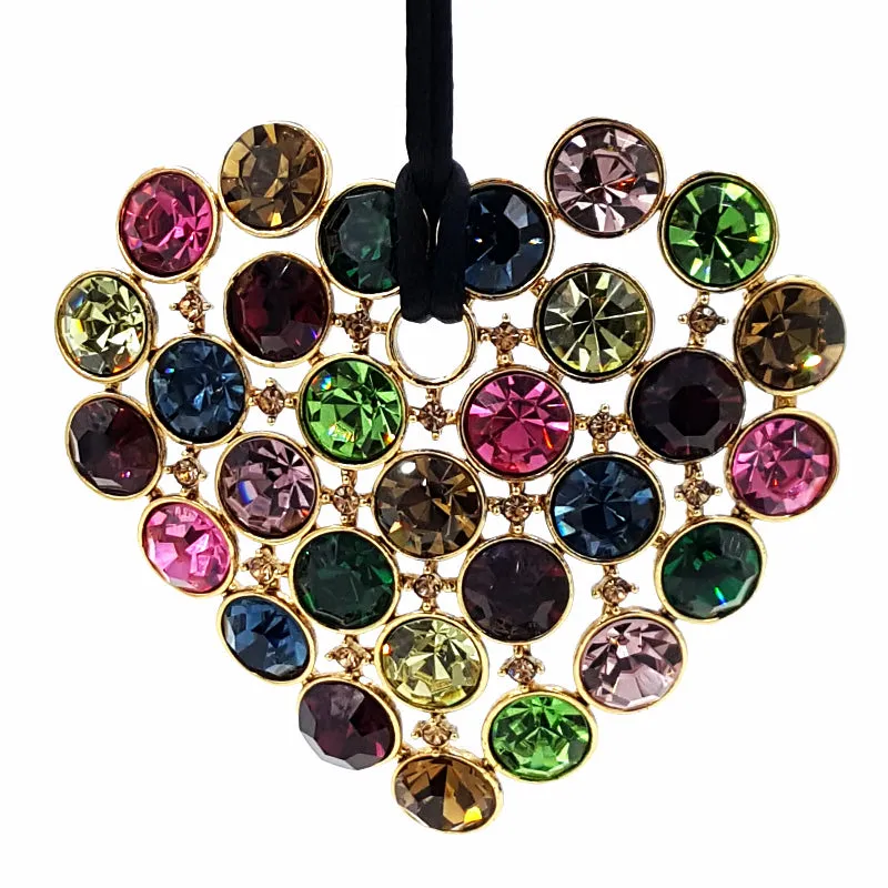 Graziano Austrian Crystal Pendant Necklace in Stunning Multi Colors