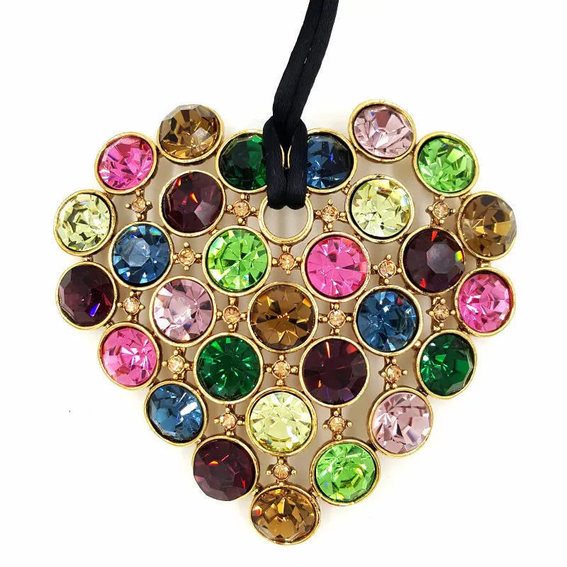 Graziano Austrian Crystal Pendant Necklace in Stunning Multi Colors