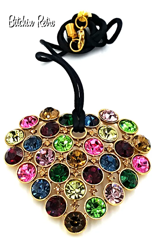 Graziano Austrian Crystal Pendant Necklace in Stunning Multi Colors