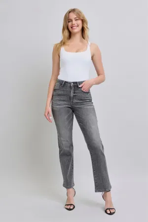 Grey High Waist Rhinestone Straight Judy Blue Jeans 2/11/25 9280