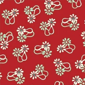 Hello Jane Loop Flower on Red