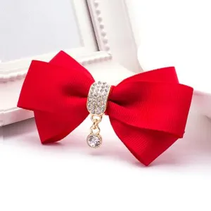 High Quality Fabric Rhinestone Shoe Decoration Bow