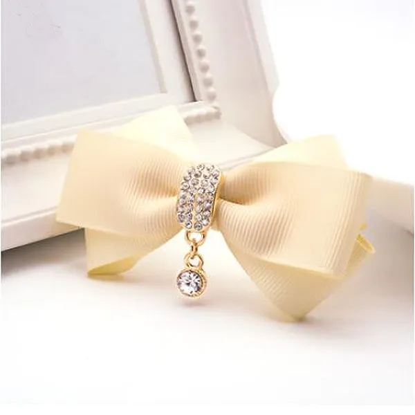 High Quality Fabric Rhinestone Shoe Decoration Bow