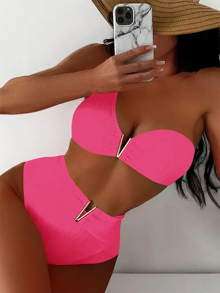 High Waist Brazilian Bikini Set