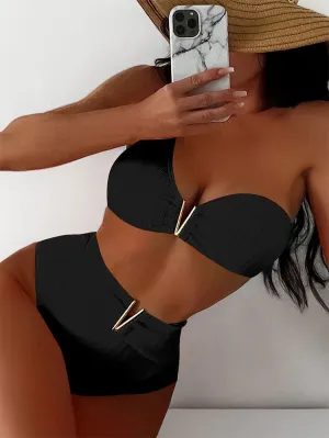 High Waist Brazilian Bikini Set