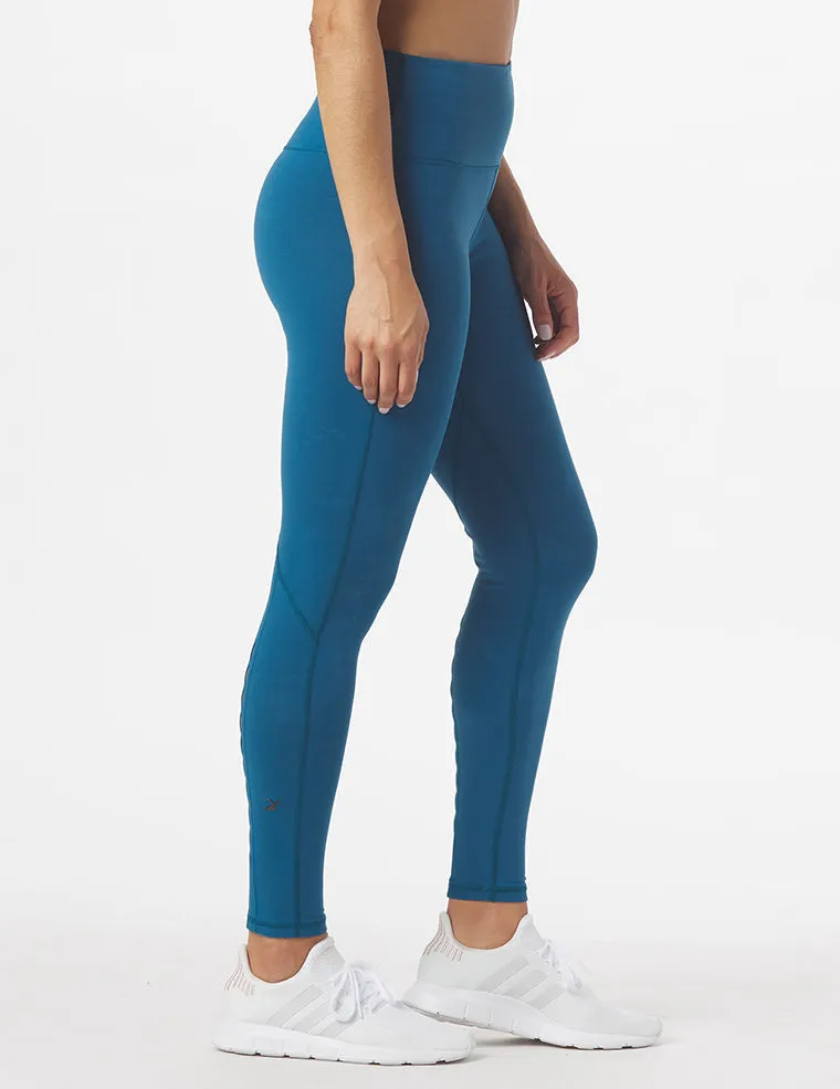 High Waist Peek-A-Boo Legging: Moroccan Blue