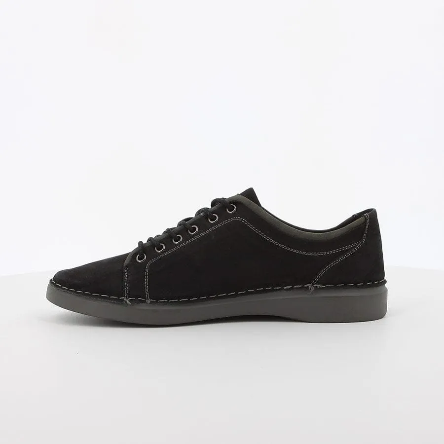 Hush Puppies Keano Black Waxy Nubuck