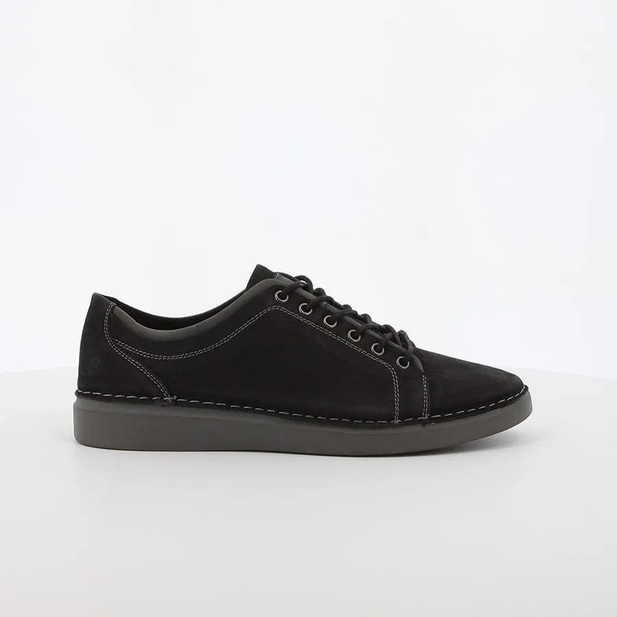Hush Puppies Keano Black Waxy Nubuck