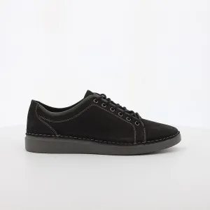Hush Puppies Keano Black Waxy Nubuck