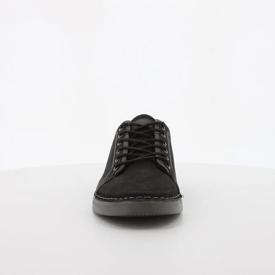 Hush Puppies Keano Black Waxy Nubuck