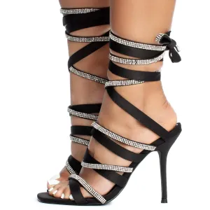 Iman-5 Rhinestone Strappy Heel