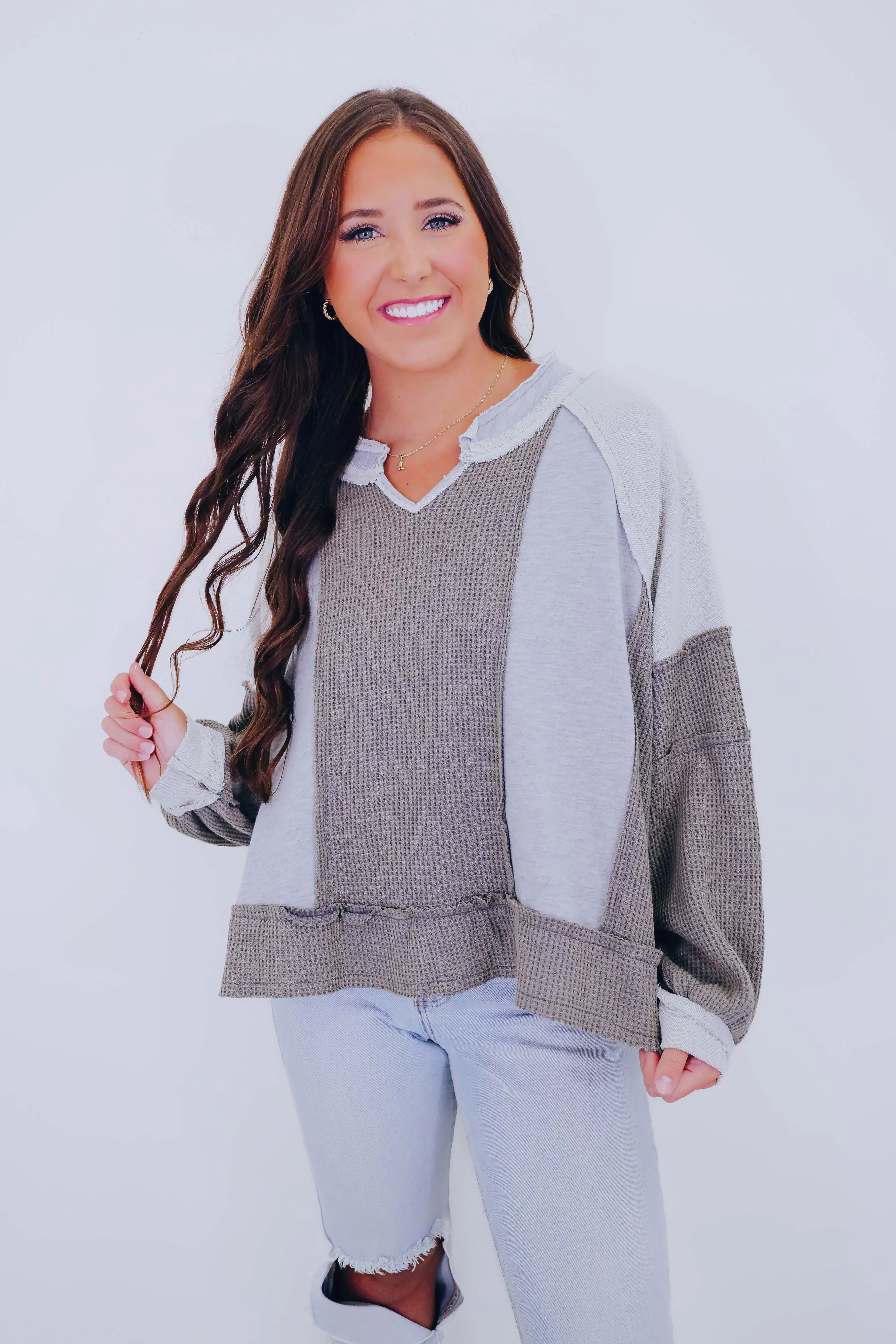 In My Element Color Block Top By POL - 6 Colors