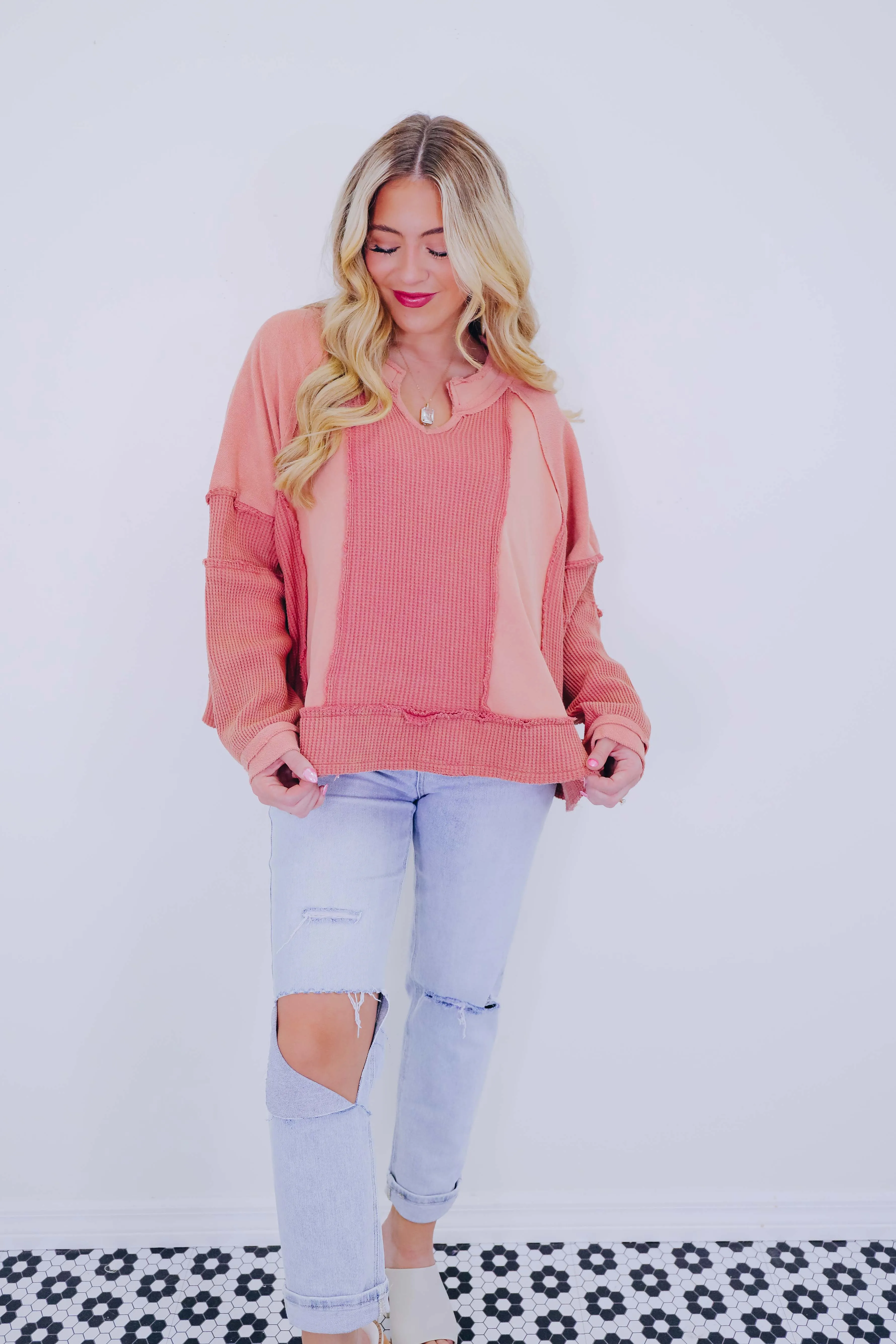 In My Element Color Block Top By POL - 6 Colors