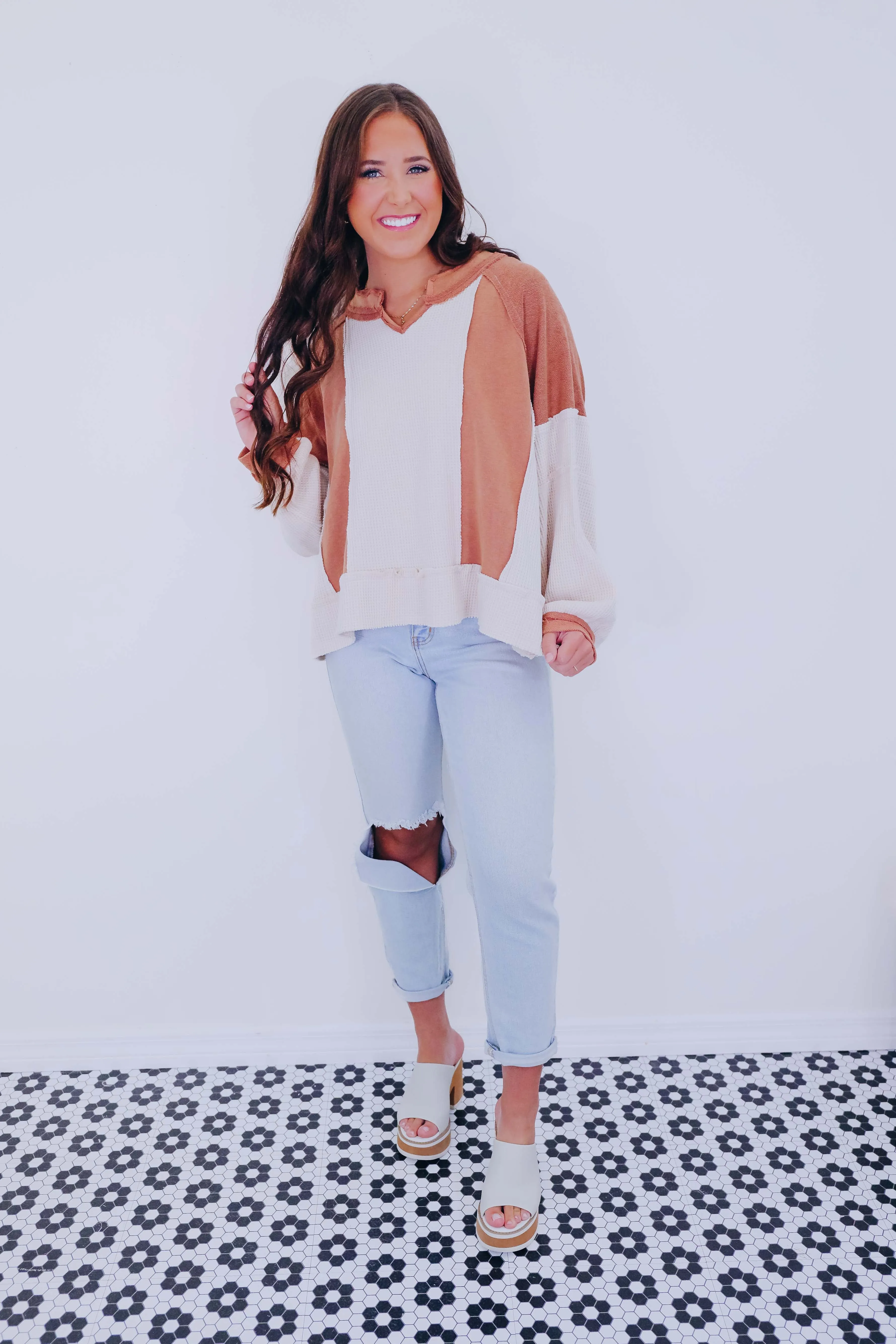 In My Element Color Block Top By POL - 6 Colors