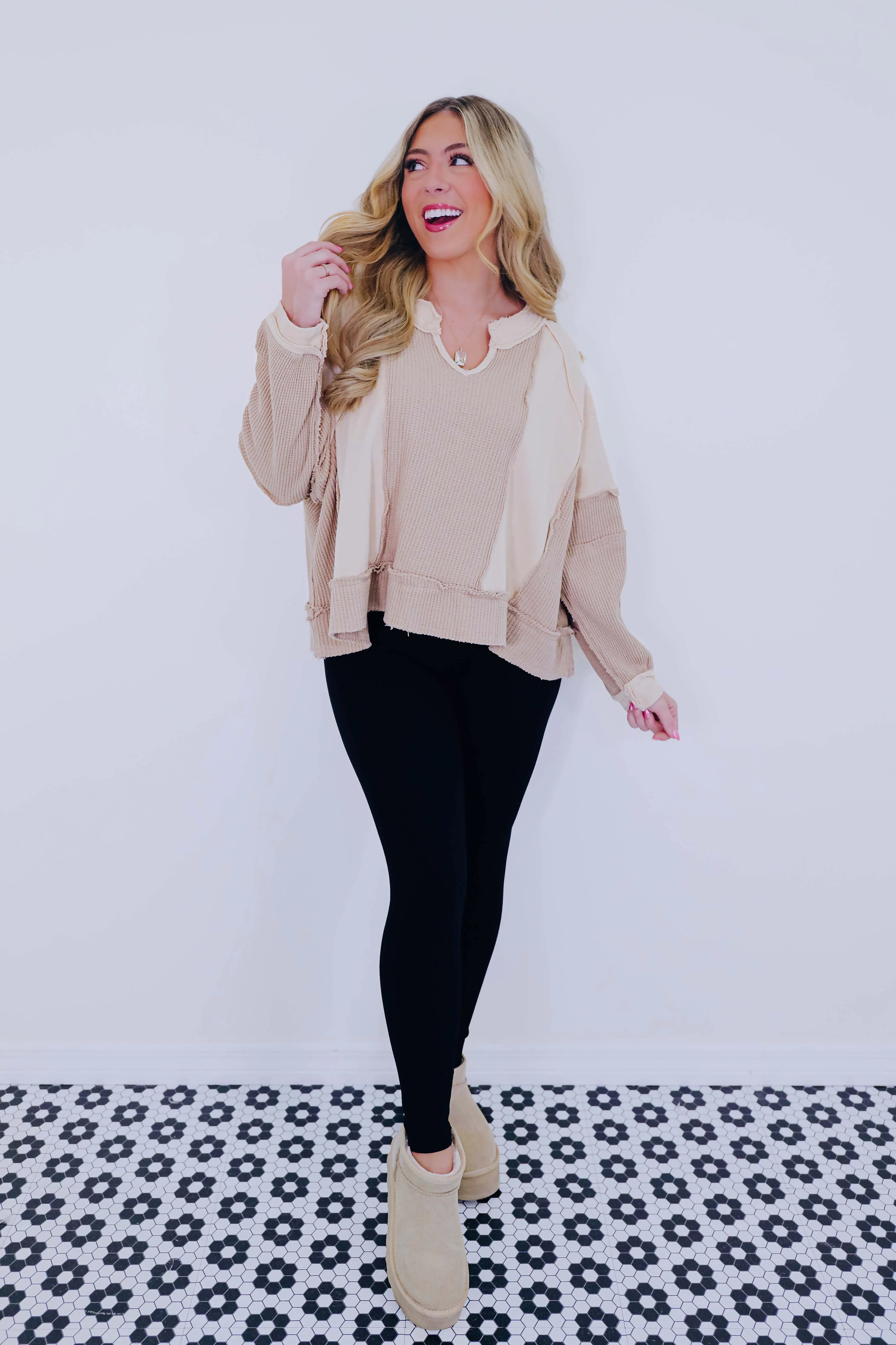 In My Element Color Block Top By POL - 6 Colors