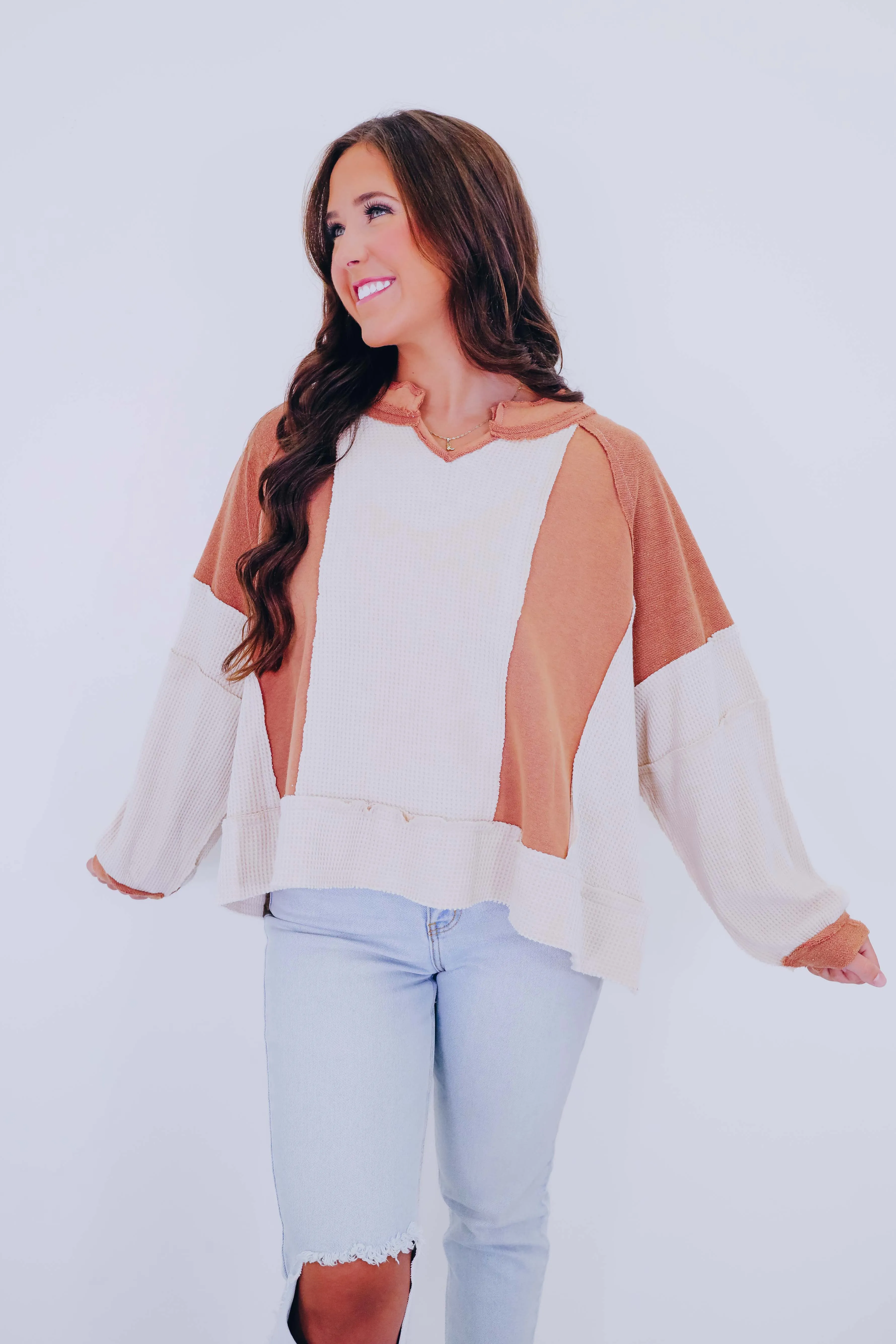 In My Element Color Block Top By POL - 6 Colors