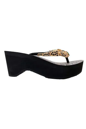 Jewel Rhinestone Leopard Print High Heels