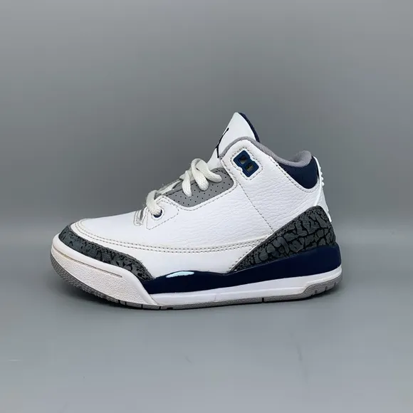 Jordan 3 Retro Midnight Navy Shoes Toddler Sz 11C