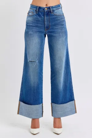 Judy Blue High Waist Retro Wide Leg With Cuff
