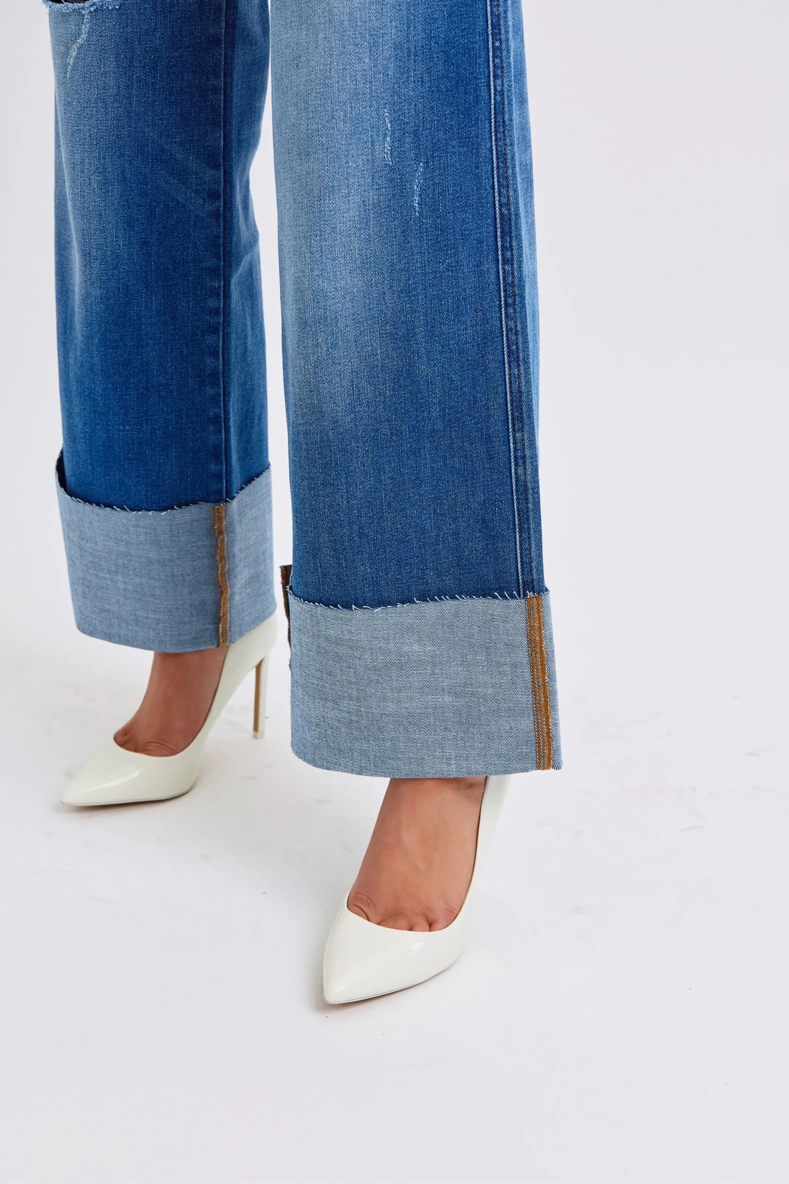 Judy Blue High Waist Retro Wide Leg With Cuff