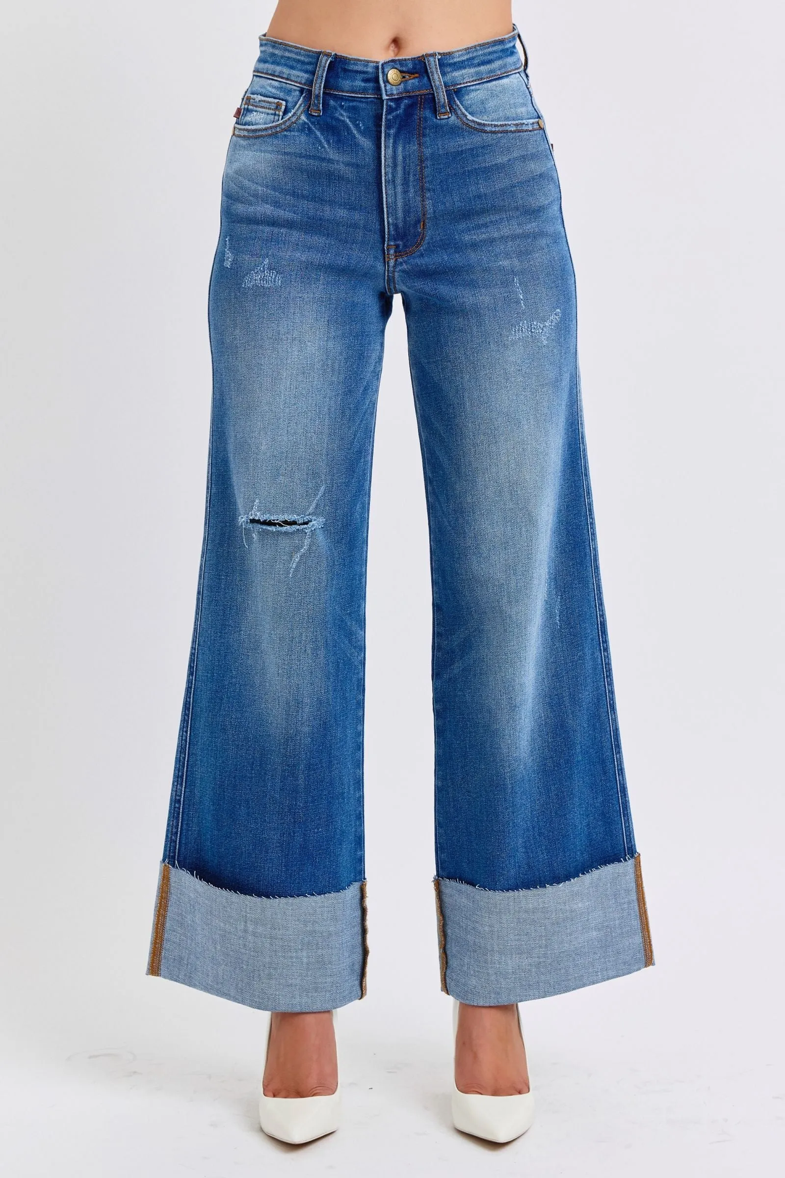 Judy Blue High Waist Retro Wide Leg With Cuff