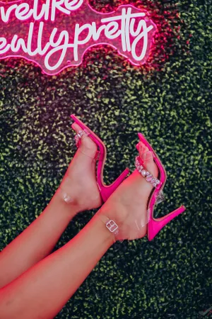 Karina AB Rhinestone Heels - Pink