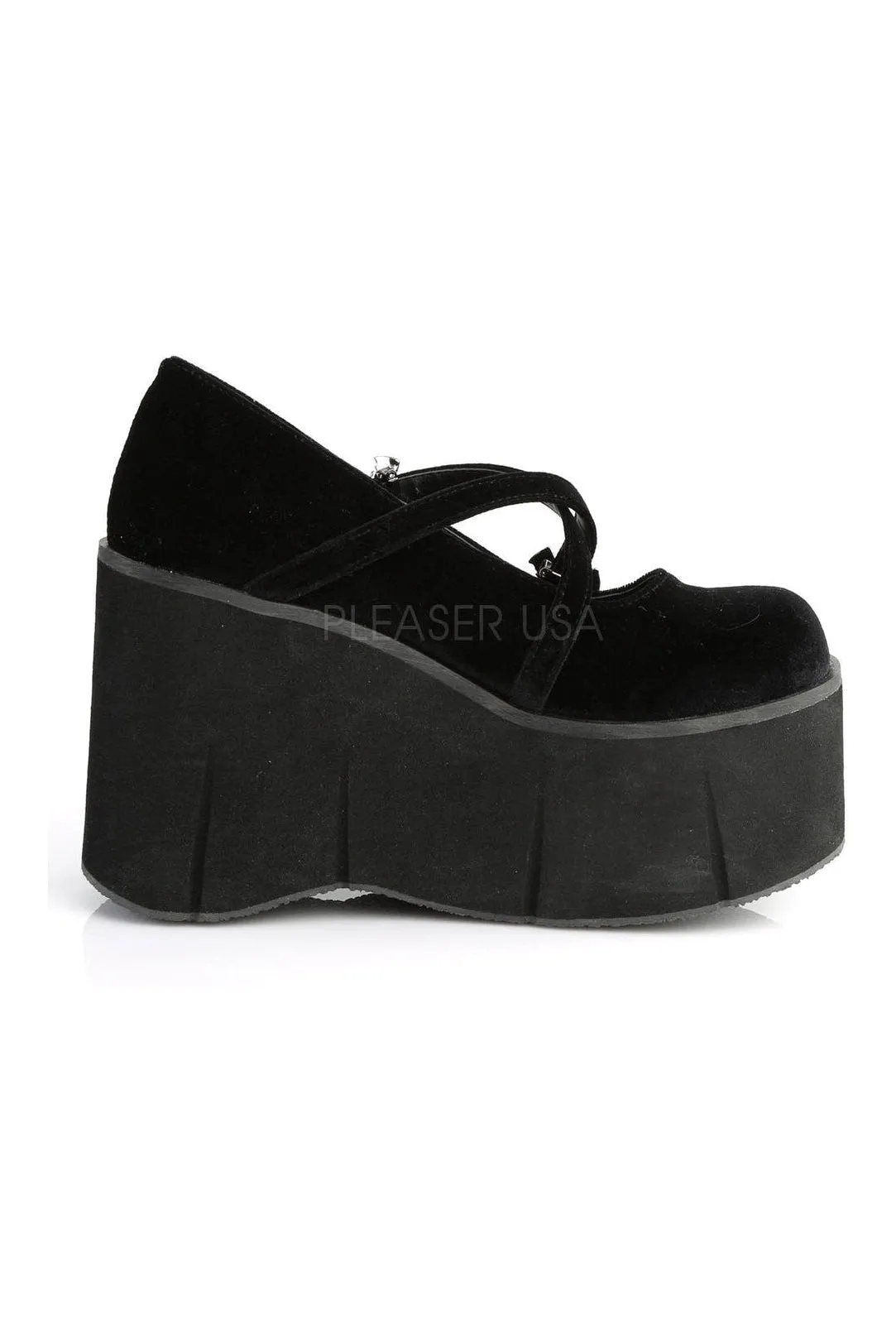 KERA-10 Demonia Shoe | Black Velvet