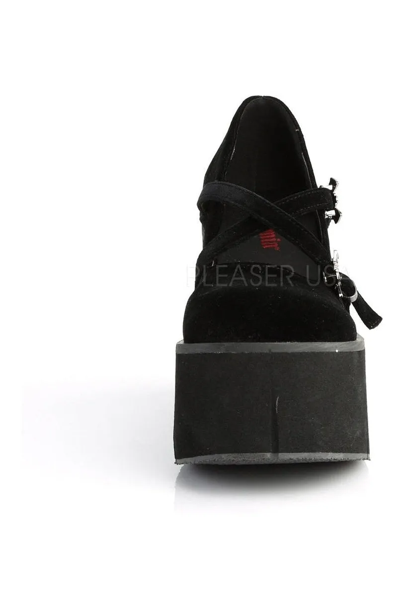 KERA-10 Demonia Shoe | Black Velvet