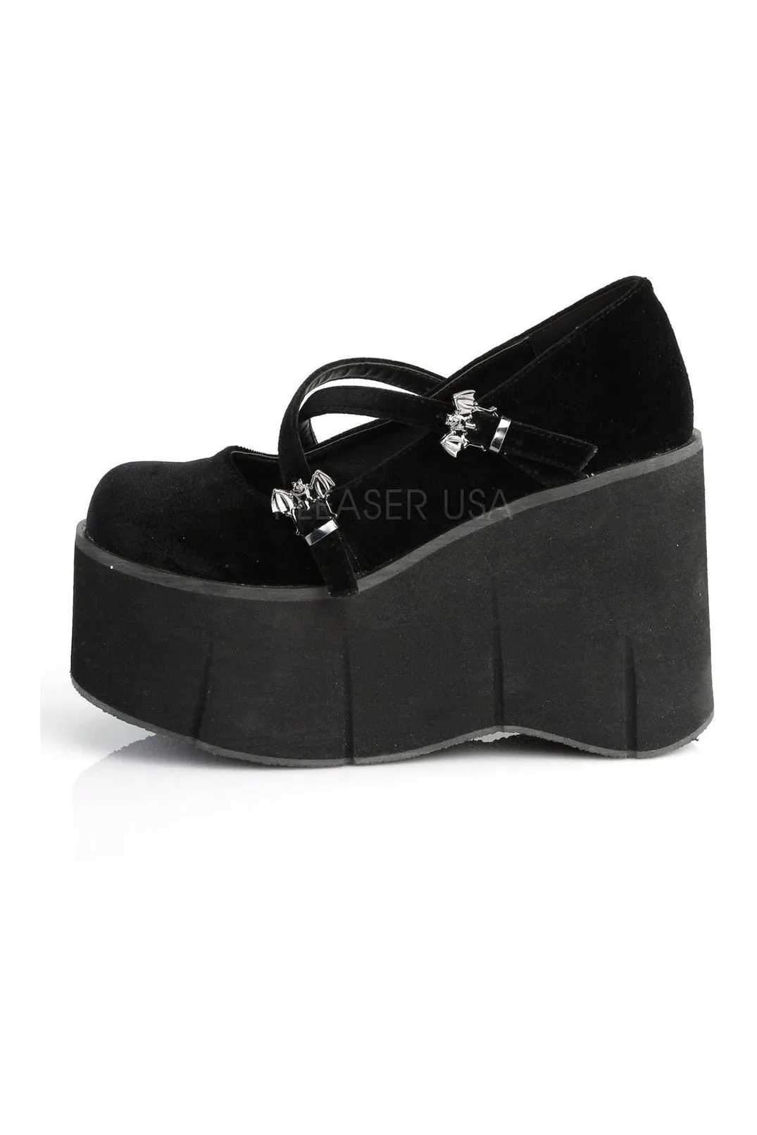 KERA-10 Demonia Shoe | Black Velvet