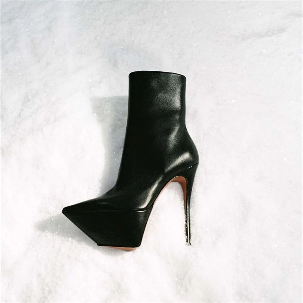 Ladies Sexy Nightclub Super High Heel Platform Heels Boots