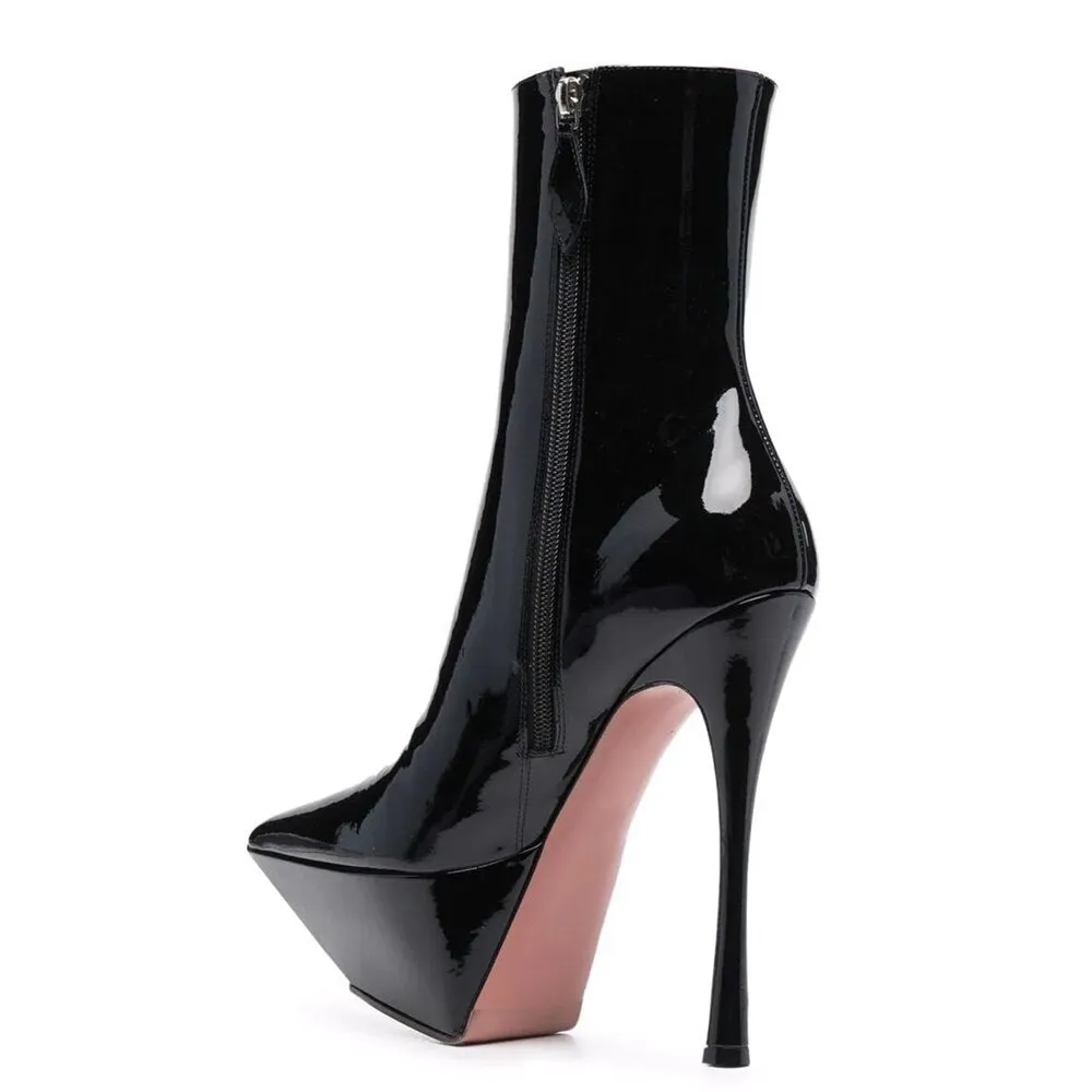 Ladies Sexy Nightclub Super High Heel Platform Heels Boots
