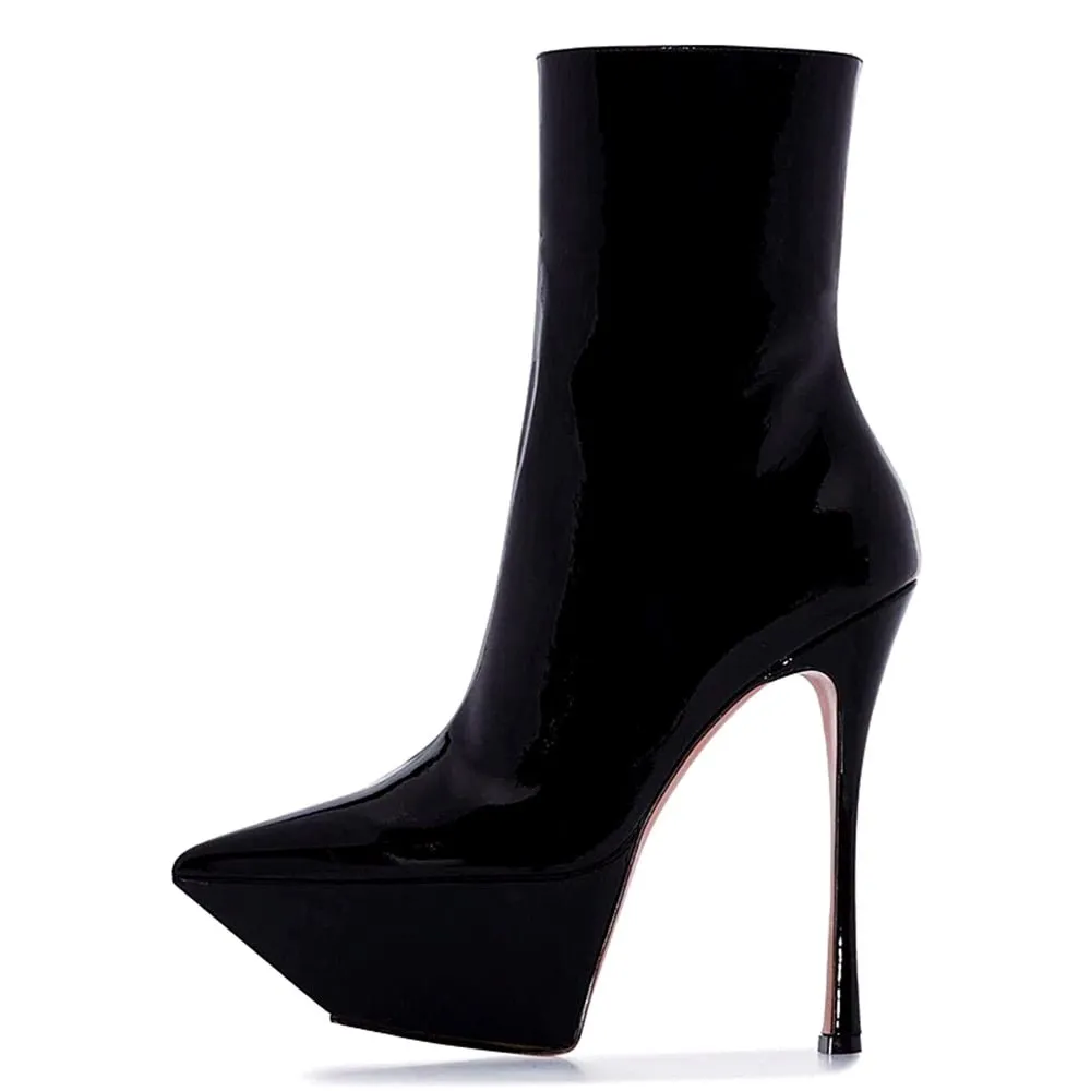 Ladies Sexy Nightclub Super High Heel Platform Heels Boots